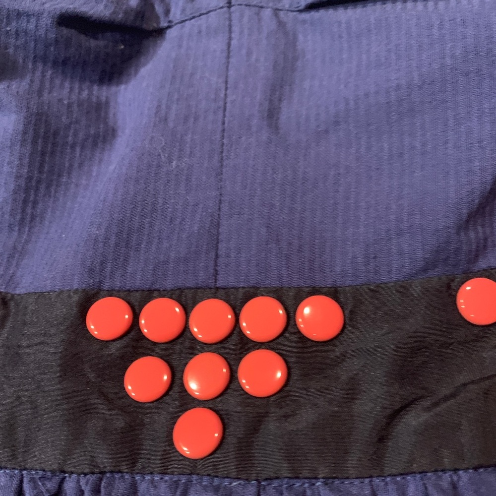 Anthropologie Floreat dress navy blue with coral - Picture 4 of 8